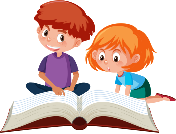 Kinder mit Buch